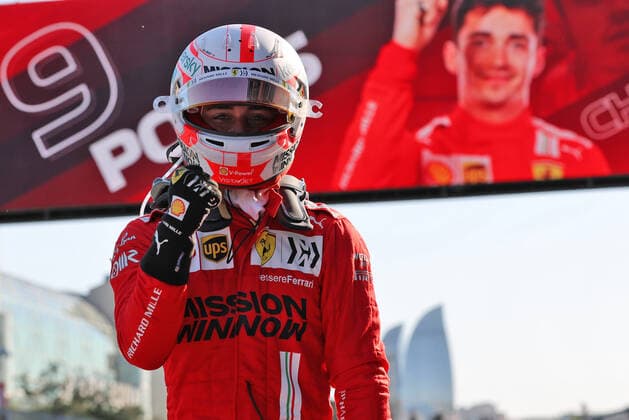 Sport Bilder des Tages F1 Grand Prix of Azerbaijan 16 Charles Leclerc (MON, Scuderia Ferrari Mission Winnow), F1 Grand Prix of Azerbaijan at Baku City Circuit on June 5, 2021 in Baku, Azerbaijan. (Photo by xpbimages.com XPB Images FIA Pool via HOCH ZWEI) Baku Azerbaijan Poolfoto HOCH ZWEI Pool XPB Images ,EDITORIAL USE ONLY
