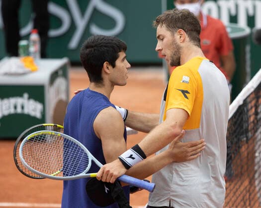 Jan-Lennard Struff (GER) Tennis - French Open 2021 - Grand Slam - Roland Garros - Paris - - France - 5 June 2021. Copyright: xJuergenxHasenkopfx