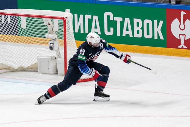 Eishockey, WM, Halbfinale, USA - Kanada June 5, 2021, Riga, Latvia: Riga, Latvia, Arena Riga, June 05, 2021, Goal by Blackwell (USA) during World Championship, WM, Weltmeisterschaft 2021 - Semi Finals - USA vs Canada - Ice hockey, Eishockey Ice Hockey - World Championship 2021 - Semi Finals - USA vs Canada, riga, Latvia - ZUMAl164 20210605_zsa_l164_082 Copyright: xAndreaxRex