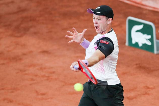 TENNIS - French Open 2021 PARIS,FRANCE,05.June.21 - TENNIS - ATP, Tennis Herren World Tour, French Open, Roland Garros, Grand Slam. Image shows Dominik Koepfer (GER).  GEPAxpictures xPatrickxSteiner