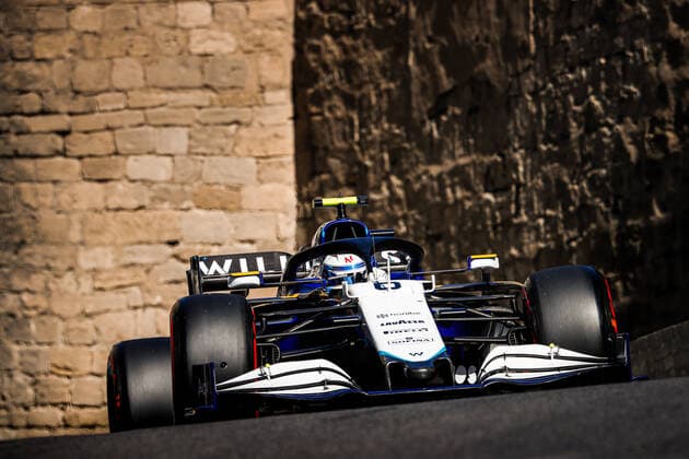 06 LATIFI Nicholas (can), Williams Racing F1 FW43B, action during the Formula 1 Azerbaijan Grand Prix 2021 from June 04 to 06, 2021 on the Baku City Circuit, in Baku, Azerbaijan - FORMULE 1 : Grand Prix d Azerbaidjan - Bakou - 05 06 2021 DPPI PANORAMIC  00121011__V2_8229