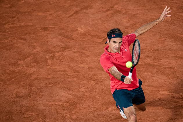(210606) -- PARIS, June 6, 2021 -- Roger Federer of Switzerland returns the ball during the men s singles third round match between Roger Federer of Switzerland and Dominik Koepfer of Germany at the French Open tennis tournament at Roland Garros in Paris, France, June 5, 2021. (Photo by Xinhua) (SP)FRANCE-PARIS-TENNIS-ROLAND GARROS-FRENCH OPEN-MEN S SINGLES AurelienxMorissard 