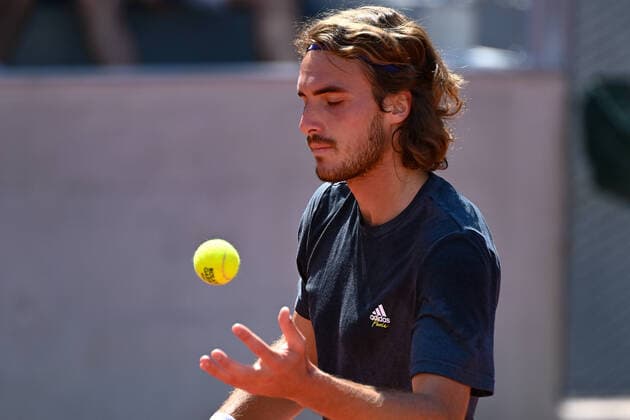 Tennis : Roland Garros 2021 - France - Tsitsipas entrainement - Grece Tennis : Roland Garros 2021 - France - 06 06 2021 chryslenecaillaud Panoramic 