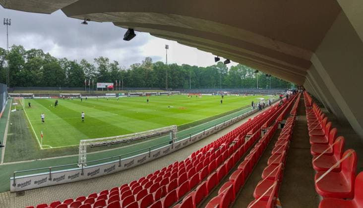 Cologne, Germany, June 6th 2021: Generel view prior to the 2. Womens Bundesliga match between 1. FC Koeln and SG 99 Andernach at the Franz-Kremer-Stadium in Cologne, Germany. 2. Womens Bundesliga South - 1. FC K?ln v SG 99 Andernach 