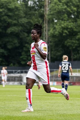 2. Frauen Fussball Bundesliga, 1. FC Koeln - SG 99 Andernach; 06.06.2021 Eunice Beckmann ( 11, 1. FC Koeln) trifft zum 1:0 - Jubel 2. Frauen Fussball Bundesliga, 1. FC Koeln - SG 99 Andernach, Koeln, Franz-Kremer Stadion DFL REGULATIONS PROHIBIT ANY USE OF PHOTOGRAPHS AS IMAGE SEQUENCES AND OR QUASI-VIDEO. Copyright: xBEAUTIFULxSPORTS Wunderlx