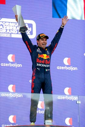 11 Sergio Perez (MEX, Red Bull Racing), F1 Grand Prix of Azerbaijan at Baku City Circuit on June 6, 2021 in Baku, Azerbaijan. (Photo by HOCH ZWEI) Baku Azerbaijan
