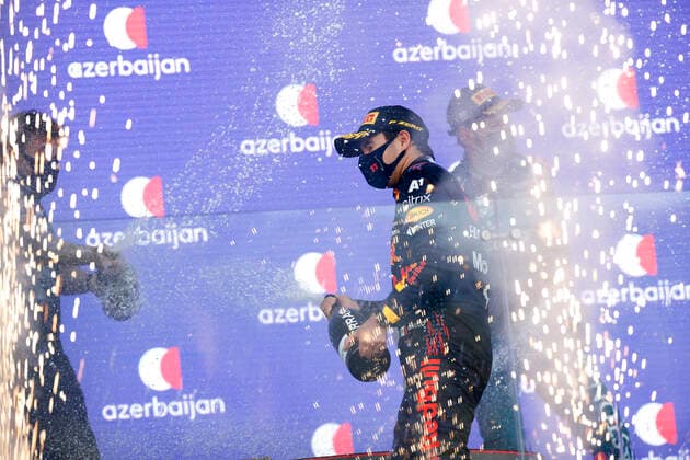 11 Sergio Perez (MEX, Red Bull Racing), F1 Grand Prix of Azerbaijan at Baku City Circuit on June 6, 2021 in Baku, Azerbaijan. (Photo by HOCH ZWEI) Baku Azerbaijan