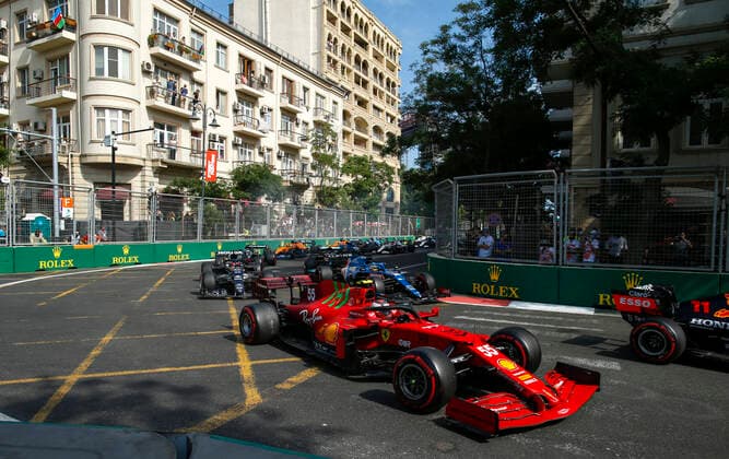 55 Carlos Sainz (ESP, Scuderia Ferrari Mission Winnow), F1 Grand Prix of Azerbaijan at Baku City Circuit on June 6, 2021 in Baku, Azerbaijan. (Photo by HOCH ZWEI) Baku Azerbaijan