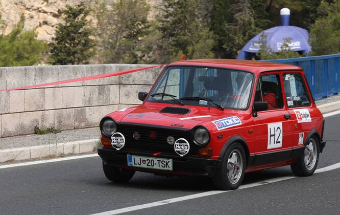 PXL_15th Award of the City of Skradin 2021 The car participates in the mountain speed race 15th Award of the City of Skradin - Trke priko Krke (Race on the Krka) in Skradin, Croatia on June 6, 2021. The 15th City of Skradin Award brought together 200 drivers from Croatia, Slovenia, Bosnia and Herzegovina, Austria, Italy and France. This race is scored for the championship of Croatia, Bosnia and Herzegovina and the championship of Slovenia. DuskoxJaramaz PIXSELL