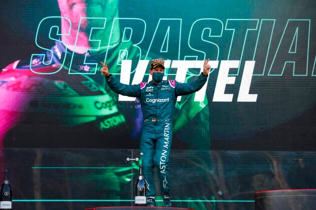 5 Sebastian Vettel (GER, Aston Martin Cognizant F1 Team), F1 Grand Prix of Azerbaijan at Baku City Circuit on June 6, 2021 in Baku, Azerbaijan. (Photo by HOCH ZWEI) Baku Azerbaijan