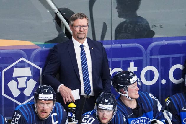 06.06.2021, Riga, Arena Riga, Final Finland - Canada (2021 IIHF Ice hockey, Eishockey World Championship, WM, Weltmeisterschaft ,head coach Jukka Jalonen (Finland) Riga Riga Latvia Copyright: xJustPictures.ch JarixPestelaccix