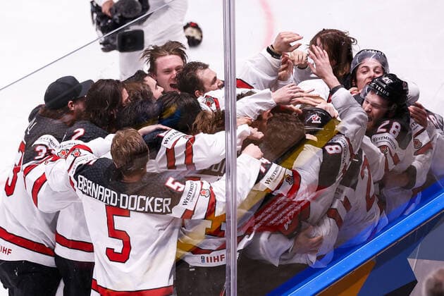 Eishockey, WM, Finale, Kanada ist Weltmeister 06.06.2021, Riga, Arena Riga, Final Finland - Canada (2021 IIHF Ice hockey, Eishockey World Championship, WM, Weltmeisterschaft , Canada ist World Champion 2021 Riga Riga Latvia Copyright: xJustPictures.ch JarixPestelaccix