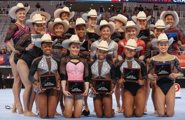 Bilder des Jahres 2021, Sport 06 Juni Sport Themen der Woche KW22 June 6, 2021: The 2021 Senior Women s US national team, Nationalteam is presented following the Senior Women s 2021 U.S. Gymnastics Championships at Dickies Arena in Fort Worth, TX. CSM Fort Worth United States of America - ZUMAc04_ 20210606_zaf_c04_232 Copyright: xKylexOkitax