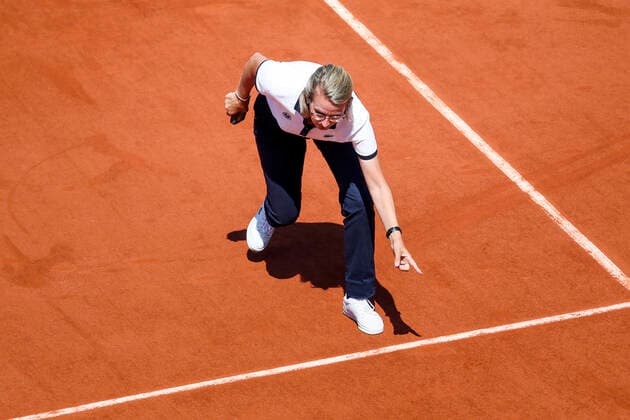 TENNIS - French Open 2021 PARIS,FRANCE,07.June.21 - TENNIS - WTA, Tennis Damen Tour, French Open, Roland Garros, Grand Slam. Image shows the chair umpire.  GEPAxpictures xPatrickxSteiner