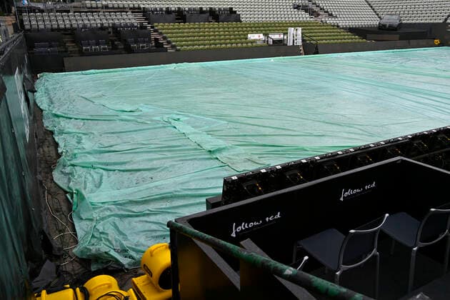 Regenpause Regenunterbrechung Qualifikation findet wegen anhaltendem Regen in Stammheim statt Regenplane auf Rasen 07.06.2021 Tennis MercedesCup Stuttgart 2021 Weißenhof ATP, Tennis Herren 07.-13.06.2021 Tennis MercedesCup Stuttgart 2021
