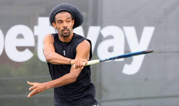 07.06.2021, ATP, Tennis Herren Tour Mercedes Cup Stuttgart, Weissenhofff, Tennis, im Bild: Dustin Brown (GER)