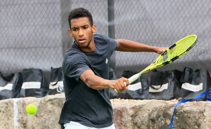 07.06.2021, ATP, Tennis Herren Tour Mercedes Cup Stuttgart, Weissenhofff, Tennis, im Bild: Felix Auger Aliassime ( CAN)