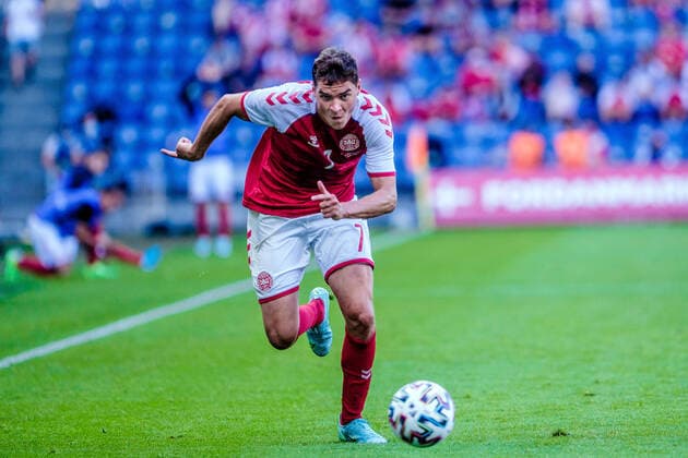 Denmark v Bosnia-Herzegovina, football friendly, Brondby, Denmark Brondby, Denmark. 06th, June 2021. Robert Skov (7) of Denmark seen during the football friendly between Denmark and Bosnia-Herzegovina at Brondby Stadion. Brondby Brondby Stadion Denmark  Copyright: xGonzalesxPhoto RobertxHendelx