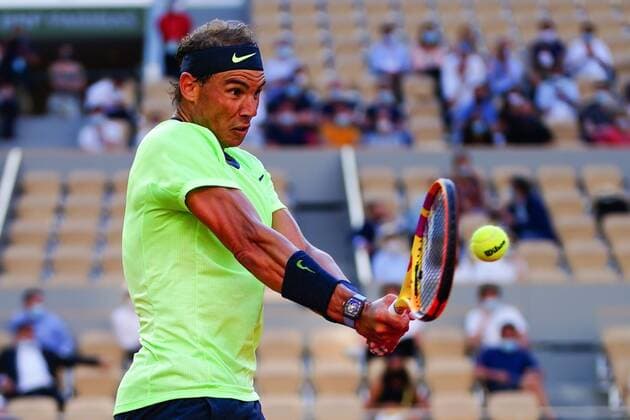 Mandatory Credit: Photo by Javier Garcia BPI Shutterstock (12019129kg) Rafael Nadal during his fourth round match French Open Tennis, Day Nine, Roland Garros, Paris, France - 07 Jun 2021 French Open Tennis, Day Nine, Roland Garros, Paris, France - 07 Jun 2021  Copyright: xJavierxGarcia BPI Shutterstockx 12019129kg