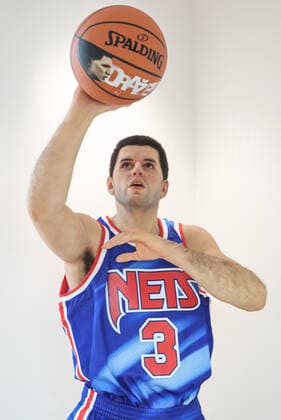 PXL_Wax figure of Drazen Petrovic Photo taken on June 7, 2021 shows wax figure of Drazen Petrovic, known as Mozart of basketball , greatest Croatian and one of the world s greatest basketball players of all time, in Zagreb, Croatia. On the occasion of the 28th anniversary of Drazen Petrovic s death, a lifesize wax figure of the French sculptor Elisabeth Daynes will be presented to the public on Drazen s birthday in Drazen Petrovic Museum MarkoxPrpic PIXSELL