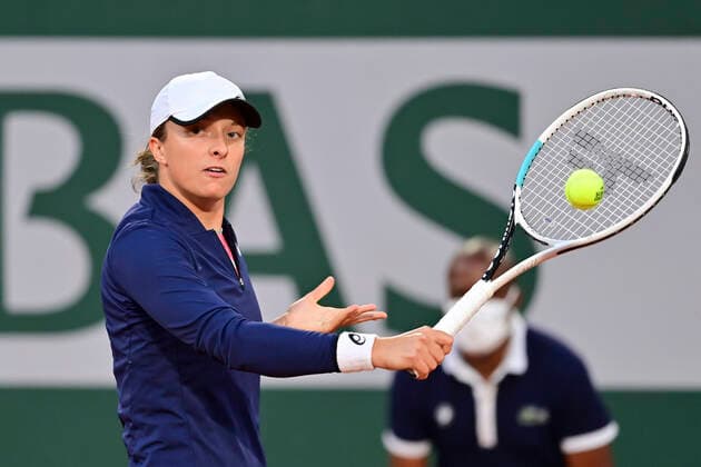 Iga Swiatek (Pol) TENNIS : Internationaux de France Roland Garros 2021 - Paris - 07 06 2021 JBAutissier Panoramic 