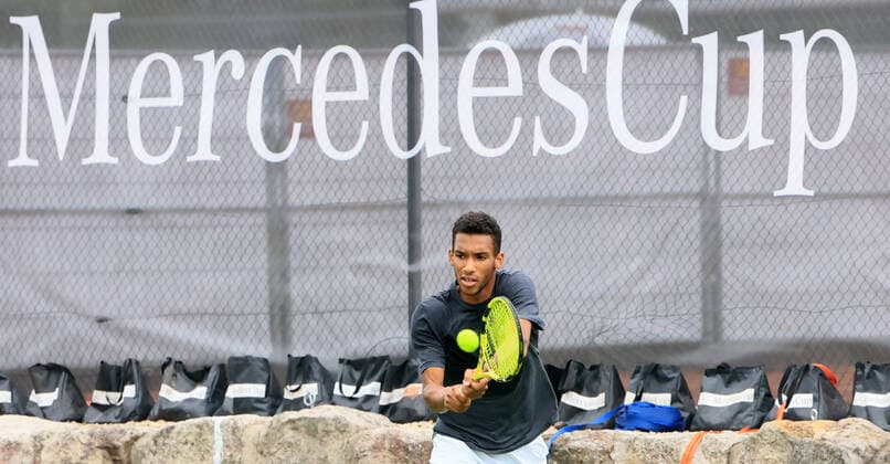 07.06.2021, ATP, Tennis Herren Tour Mercedes Cup Stuttgart, Weissenhofff, Tennis, im Bild: Felix Auger-Aliassime (CAN)