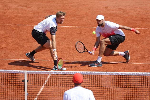 Kevin Krawietz Horia Tecau (mit Kappe), Herren Doppel Tennis - French Open 2021 - Grand Slam - Roland Garros - Paris - - France - 8 June 2021. Copyright: xJuergenxHasenkopfx