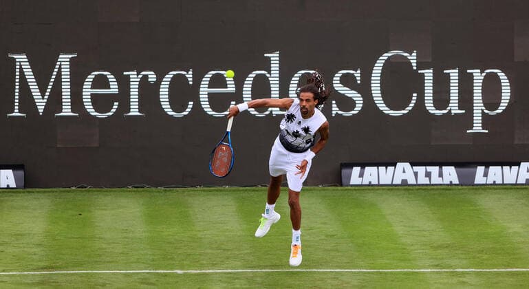 08.06.2021, ATP, Tennis Herren Tour Mercedes Cup Stuttgart, Weissenhofff, Tennis, im Bild: Dustin Brown (GER)