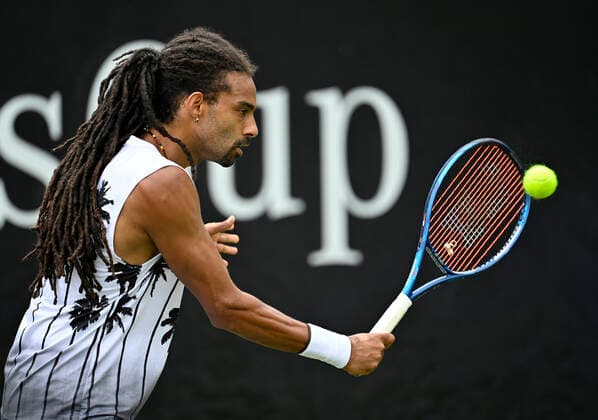 Dustin Brown (GER) Aktion 08.06.2021 Tennis MercedesCup Stuttgart 2021 Weißenhof ATP, Tennis Herren 07.-13.06.2021 Tennis MercedesCup Stuttgart 2021
