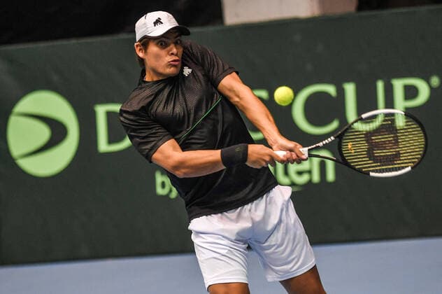 Sofia, Bulgaria, Tennis, Davis Cup, Sofia Hall Gerardo Lopez Vallasenor (MEX) Tennis - Davis Cup - Bulgaria vs. Mexico - Dimitar Kuzmanov vs Gerardo Lopez Vallasenor - 06.03.21 Copyright: xx