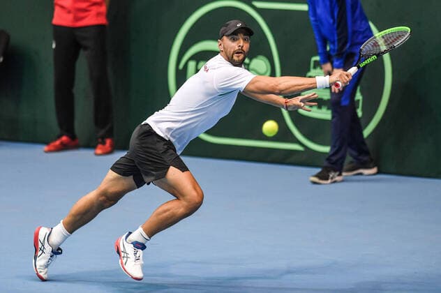 Sofia, Bulgaria, Tennis, Davis Cup, Sofia Hall Dimitar Kuzmanov (BUL) Tennis - Davis Cup - Bulgaria vs. Mexico - Dimitar Kuzmanov vs Gerardo Lopez Vallasenor - 06.03.21 Copyright: xx