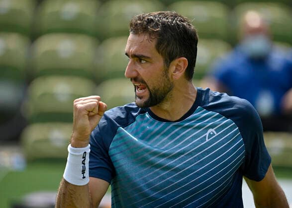 Marin Cilic (CRO) Jubel jubelt über Punktgewinn Faust Gestik, Geste 08.06.2021 Tennis MercedesCup Stuttgart 2021 Weißenhof ATP, Tennis Herren 07.-13.06.2021 Tennis MercedesCup Stuttgart 2021