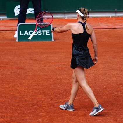 Mandatory Credit: Photo by Javier Garcia BPI Shutterstock (12042203fz) Elena Rybakina reacts and throws her racquet during her quarter final match French Open Tennis, Day Ten, Roland Garros, Paris, France - 08 Jun 2021 French Open Tennis, Day Ten, Roland Garros, Paris, France - 08 Jun 2021  Copyright: xJavierxGarcia BPI Shutterstockx 12042203fz