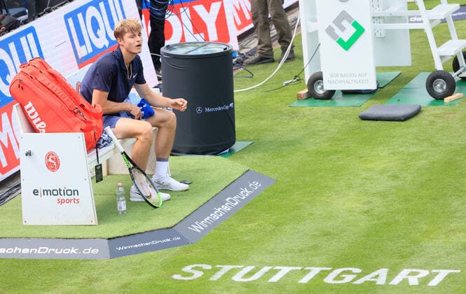08.06.2021, ATP, Tennis Herren Tour Mercedes Cup Stuttgart, Weissenhofff, Tennis, im Bild: Rudolf Molleker (GER)