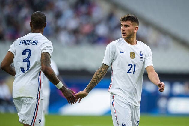 Lucas Hernandez ( 21 - France ) - Presnel Kimpembe ( 3 - France ) - FOOTBALL : France vs Bulgarie - Match Amical - Saint Denis - 08 06 2021 FedericoPestellini Panoramic 