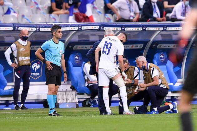 19 KARIM BENZEMA (FRA) - BLESSURE FOOTBALL : France vs Bulgarie - Match Amical - Preparation UEFA EURO, EM, Europameisterschaft,Fussball 2020 - 08 06 2021 FEP Panoramic 