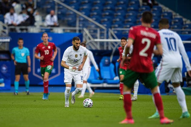 Karim Benzema ( 19 - France ) - FOOTBALL : France vs Bulgarie - Match Amical - Saint Denis - 08 06 2021 FedericoPestellini Panoramic 