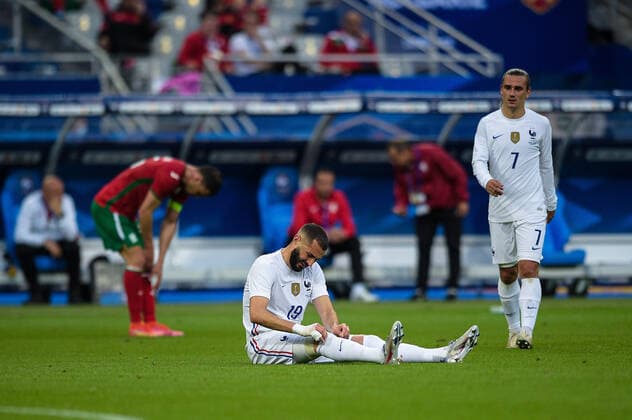 Sortie sur blessure de Karim Benzema ( 19 - France ) - FOOTBALL : France vs Bulgarie - Match Amical - Saint Denis - 08 06 2021 FedericoPestellini Panoramic 