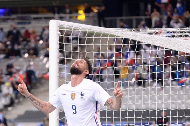 JOIE - 09 OLIVIER GIROUD (FRA) FOOTBALL : France vs Bulgarie - Match Amical - Preparation UEFA EURO, EM, Europameisterschaft,Fussball 2020 - 08 06 2021 FEP Panoramic 