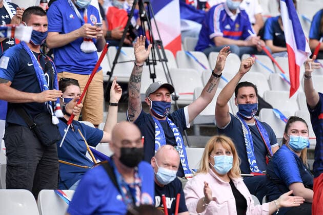ILLUSTRATION - SUPPORTERS FOOTBALL : France vs Bulgarie - Match Amical - Preparation UEFA EURO, EM, Europameisterschaft,Fussball 2020 - 08 06 2021 FEP Panoramic 
