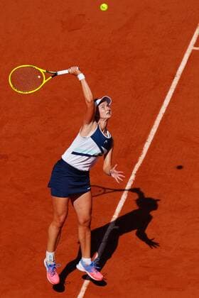 Mandatory Credit: Photo by Javier Garcia BPI Shutterstock (12046068ae) Barbora Krejcikova in quarter-final action French Open Tennis, Day Eleven, Roland Garros, Paris, France - 09 Jun 2021 French Open Tennis, Day Eleven, Roland Garros, Paris, France - 09 Jun 2021  Copyright: xJavierxGarcia BPI Shutterstockx 12046068ae