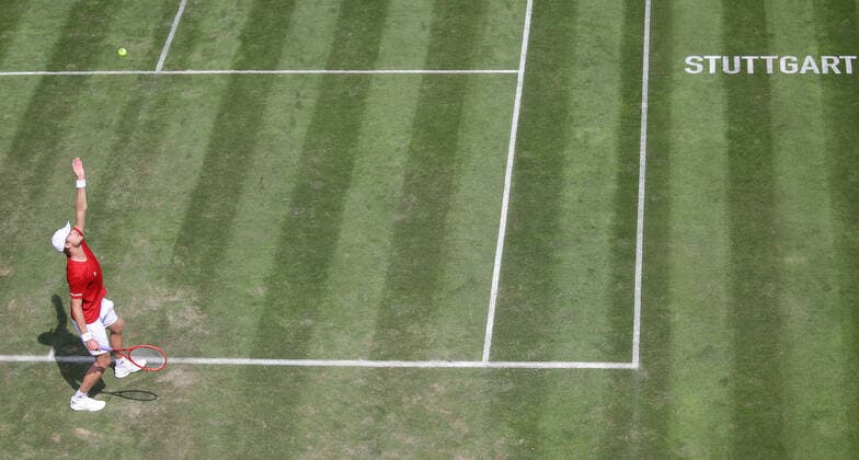 Stuttgart , Tennis MercedesCup 2021 Yannick Hanfmann ( GER) ,