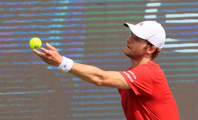 09.06.2021, ATP, Tennis Herren Tour Mercedes Cup Stuttgart, Weissenhofff, Tennis, im Bild: Yannick Hanfmann (GER)