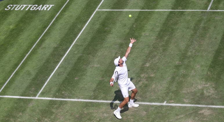 Stuttgart , Tennis MercedesCup 2021 , Jeremy Chardy ( FRA )