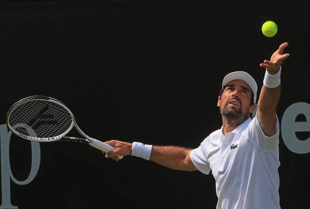 09.06.2021, ATP, Tennis Herren Tour Mercedes Cup Stuttgart, Weissenhofff, Tennis, im Bild: Jeremy Chardy (FRA)