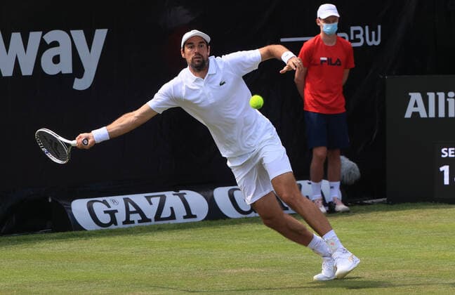 09.06.2021, ATP, Tennis Herren Tour Mercedes Cup Stuttgart, Weissenhofff, Tennis, im Bild: Jeremy Chardy (FRA)