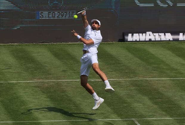 09.06.2021, ATP, Tennis Herren Tour Mercedes Cup Stuttgart, Weissenhofff, Tennis, im Bild: Jeremy Chardy (FRA)