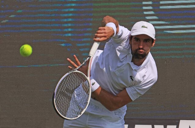 09.06.2021, ATP, Tennis Herren Tour Mercedes Cup Stuttgart, Weissenhofff, Tennis, im Bild: Jeremy Chardy (FRA)