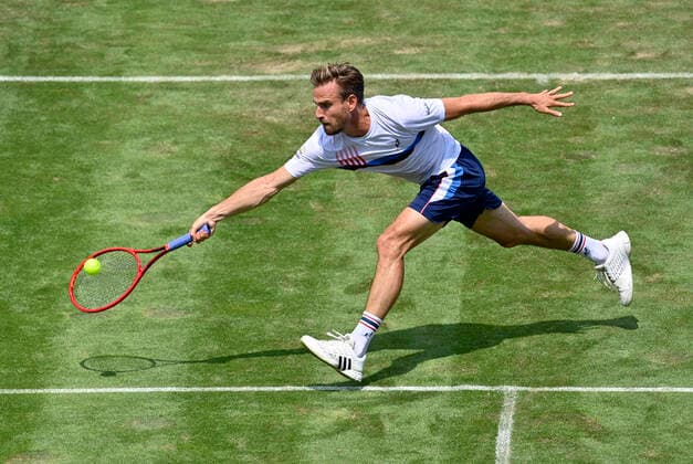 Peter Gojowczyk (GER) Aktion 09.06.2021 Tennis MercedesCup Stuttgart 2021 Weißenhof ATP, Tennis Herren 07.-13.06.2021 Tennis MercedesCup Stuttgart 2021