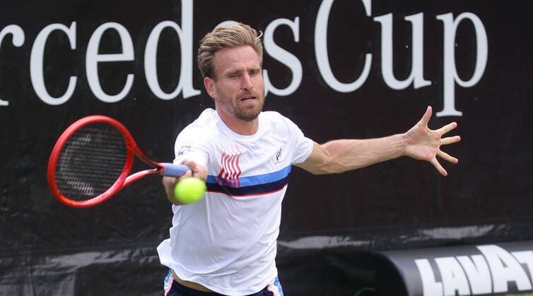 Stuttgart , Tennis MercedesCup 2021 , Peter Gojowczyk ( GER )